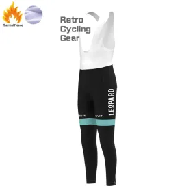 Leopard Bianchi Fleece Cycling Bib Pants