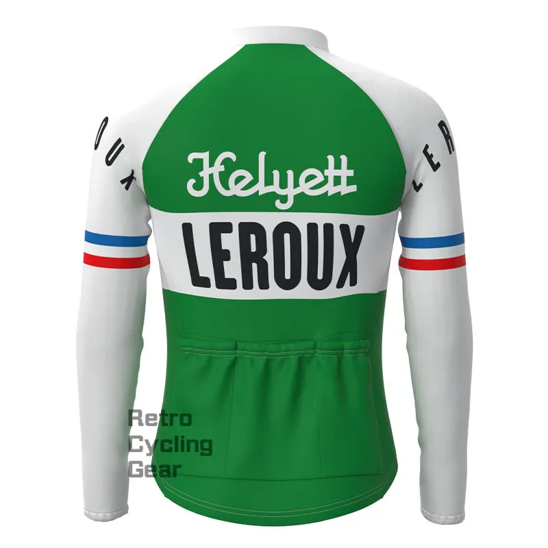 LEROUX Green Fleece Retro Cycling Kits