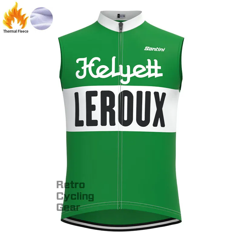 LEROUX Green Fleece Retro Cycling Kits