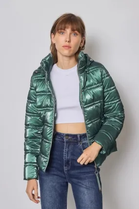 Light and Shiny Down Jacket with hood UNRIPE