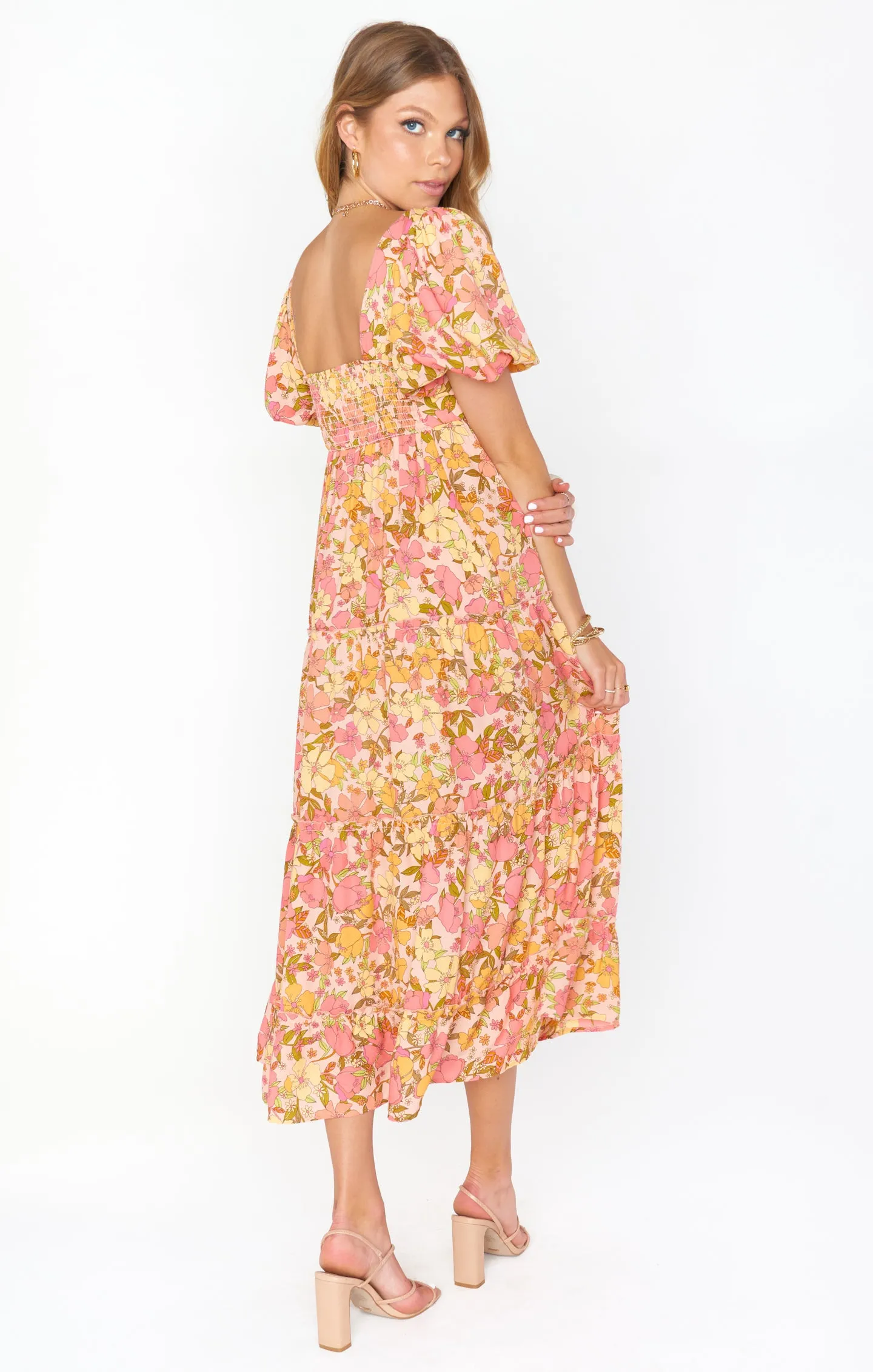 Linds Midi Dress ~ Pretty Poppy