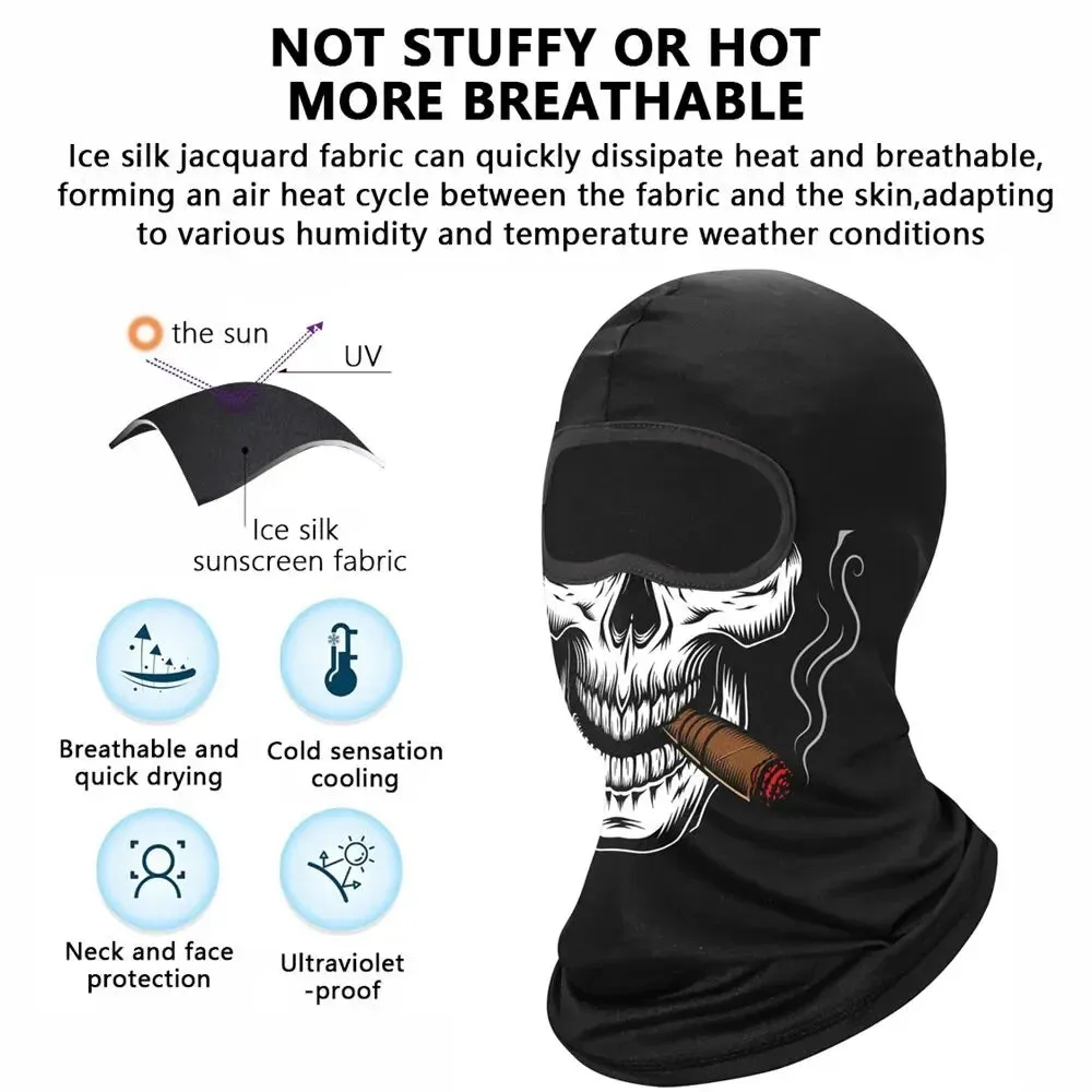 Lizard Vigilante Motorcycles Balaclava Mask - Ghost Face War Game Skeleton Riding Outdoor Headwear