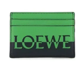 Loewe Calfskin Bi-colour Plain Leather Cardholder