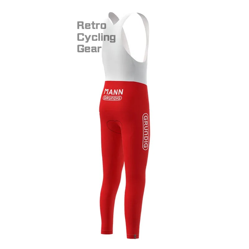 MANN Red Fleece Retro Cycling Pants