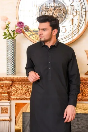 Men Premium Shalwar Kameez Black