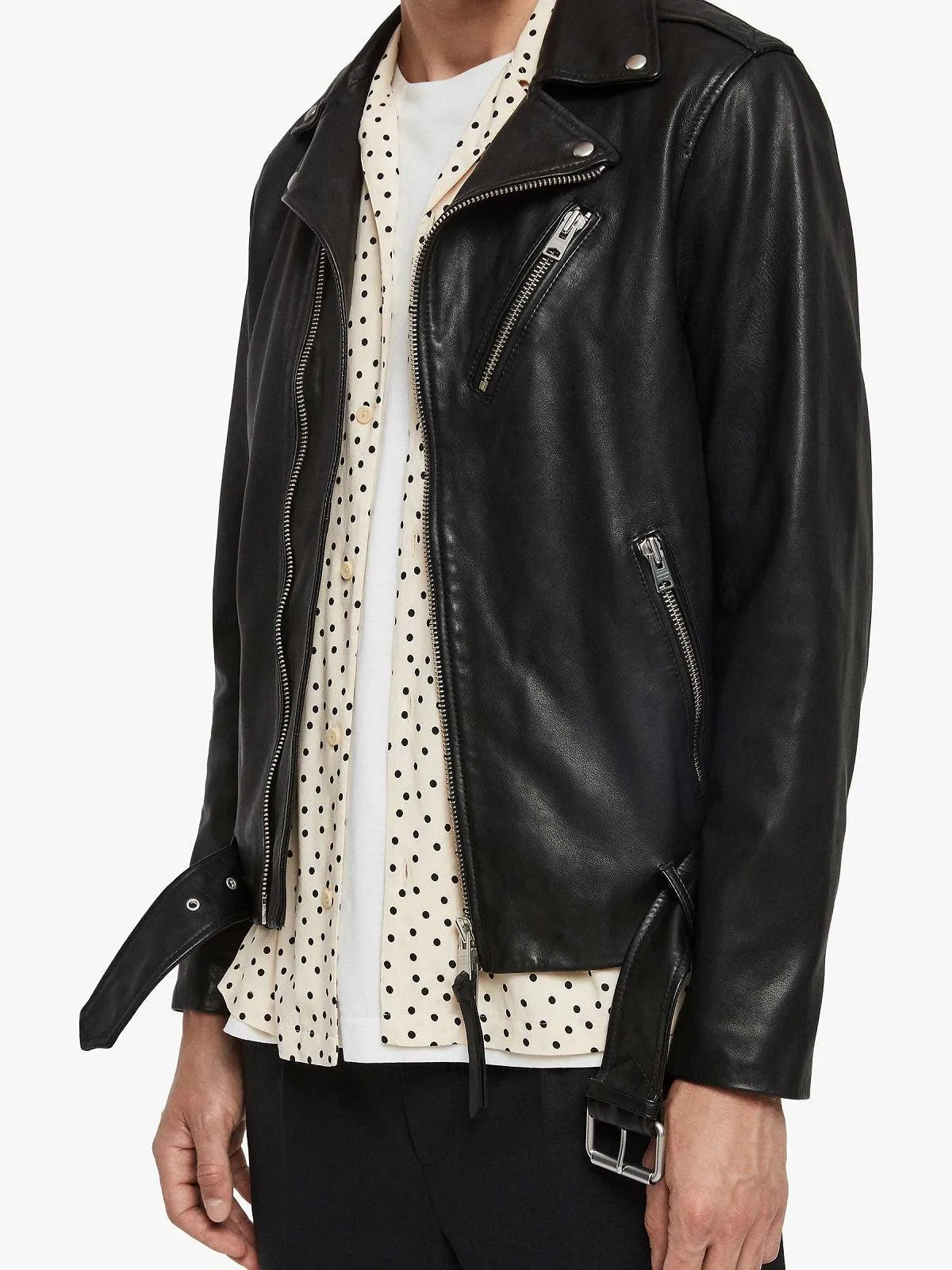 Men's Natty Black Leather Jacket