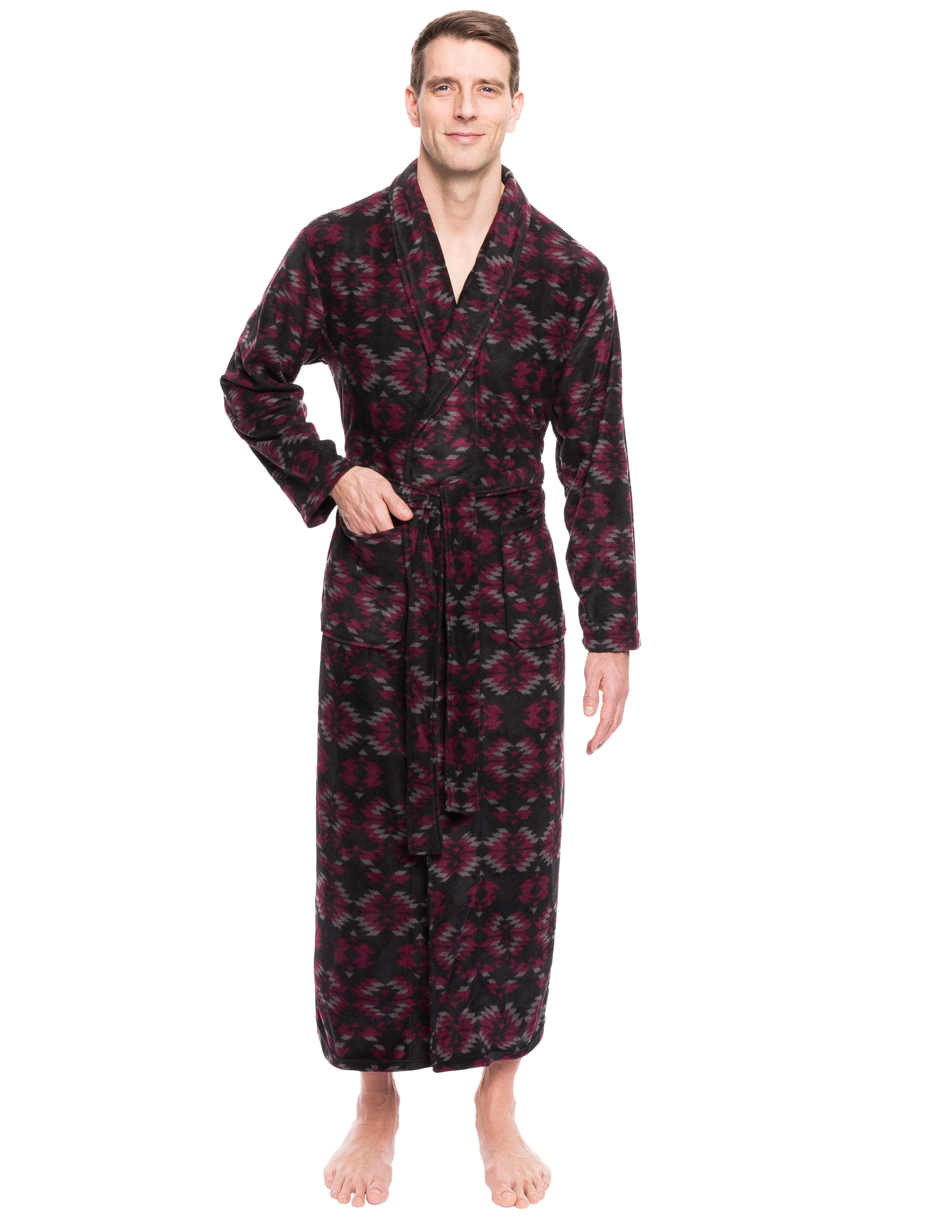 Men's Premium Microfleece Long Robe