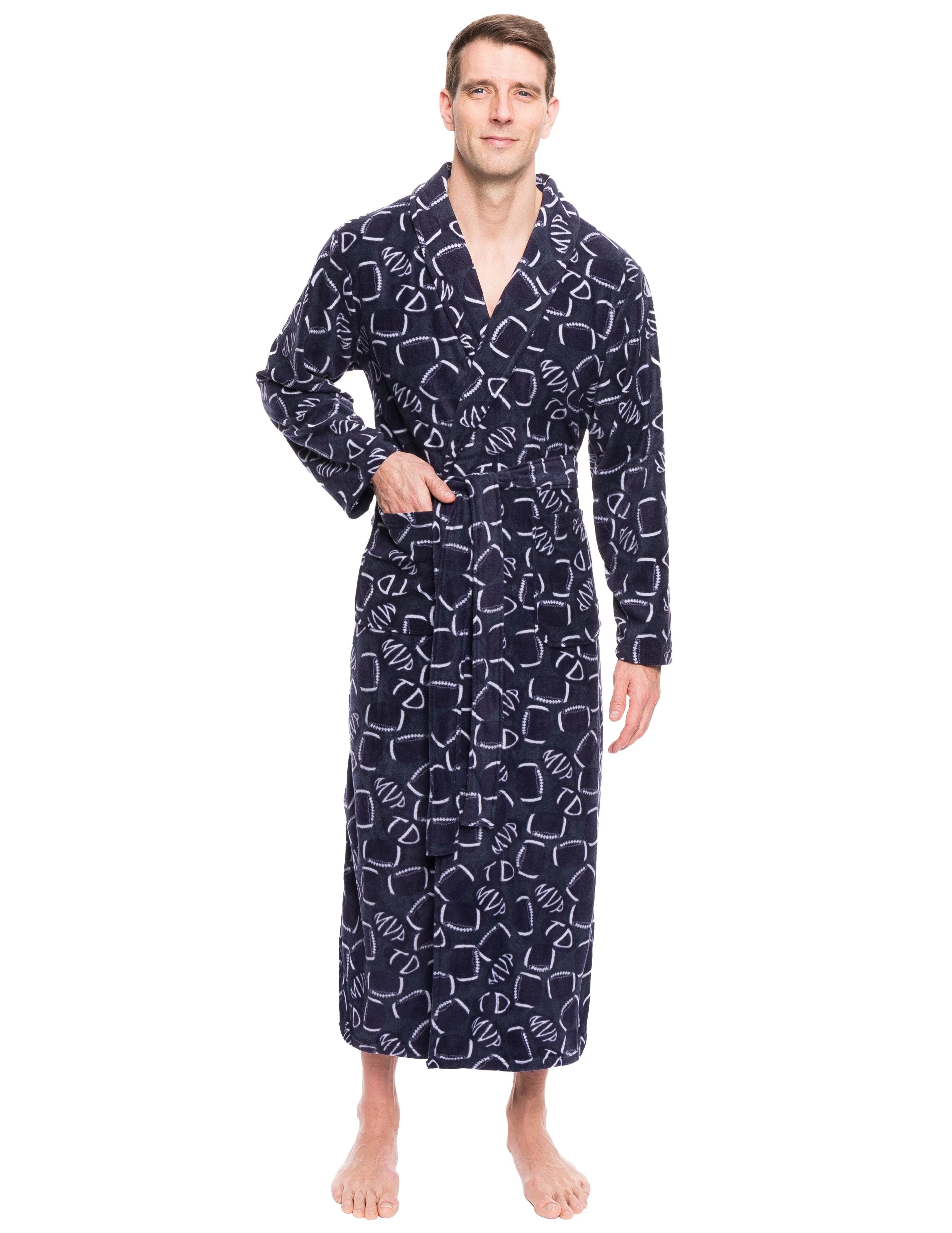 Men's Premium Microfleece Long Robe