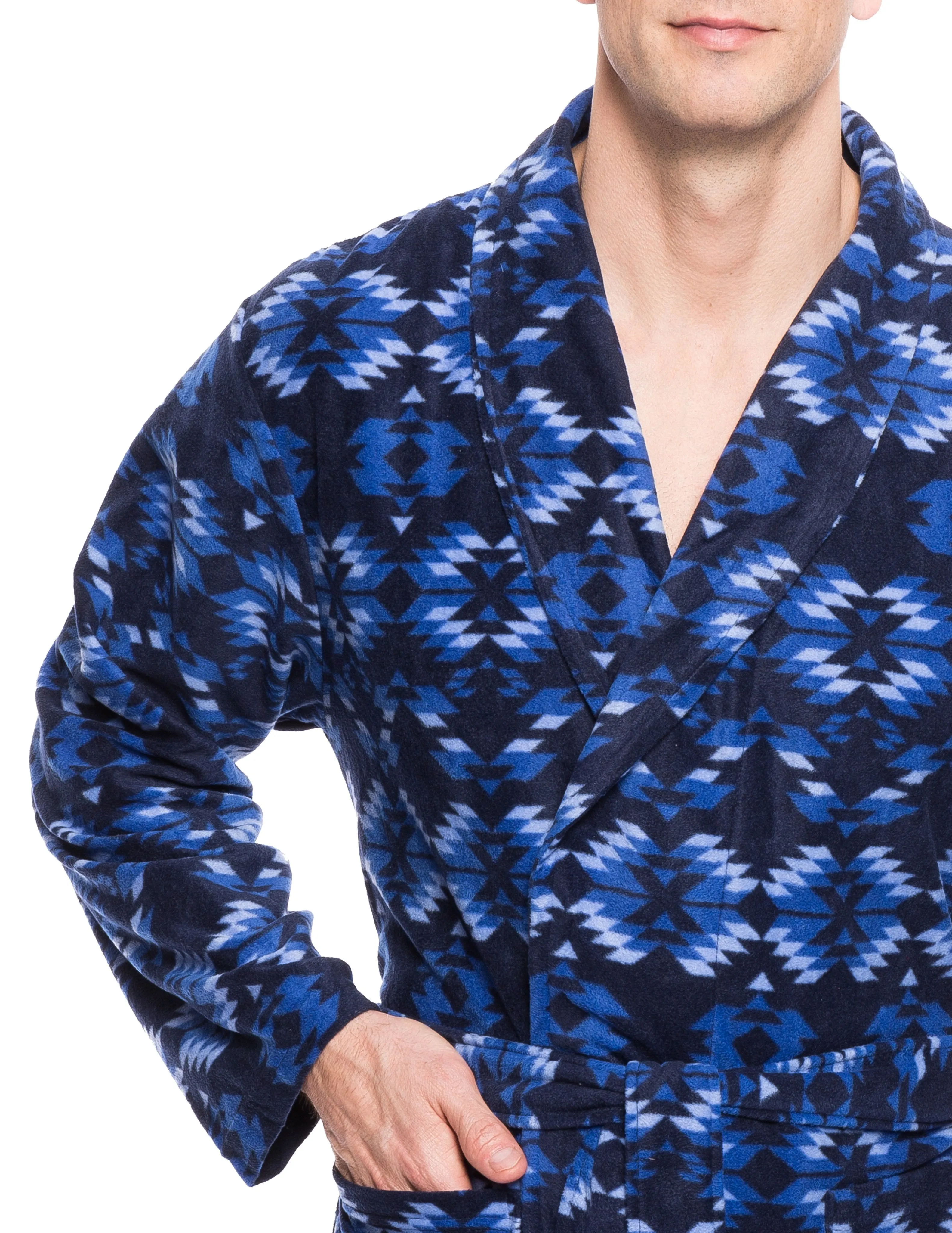 Men's Premium Microfleece Long Robe