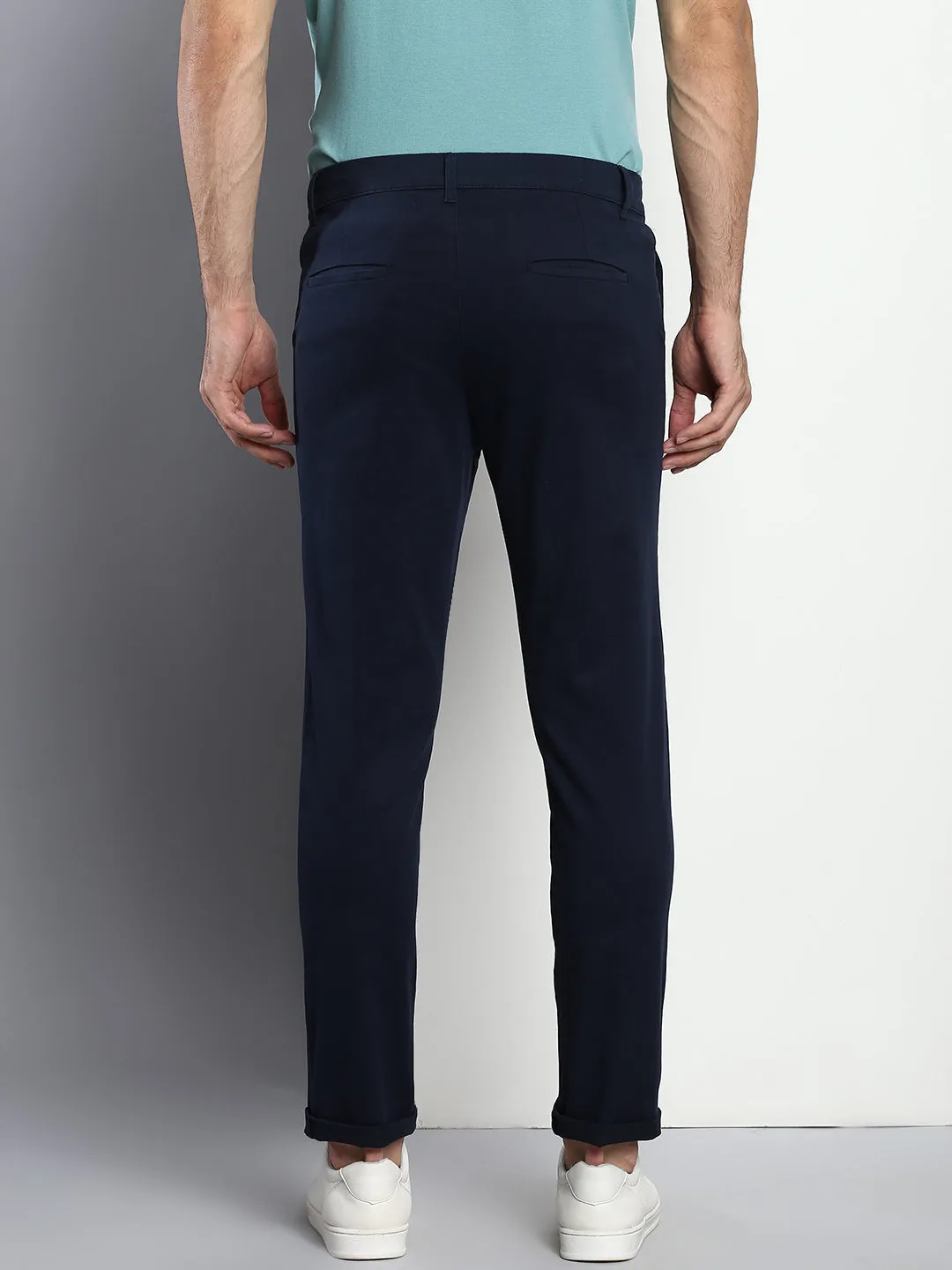 Men's Tapered Fit Cotton Chinos (Navy)