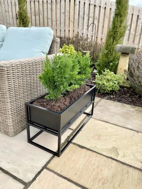 Metal Standing Planter Low