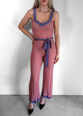 Missoni Mare Rust Orange Knit Beach Cover-Up Jumpsuit