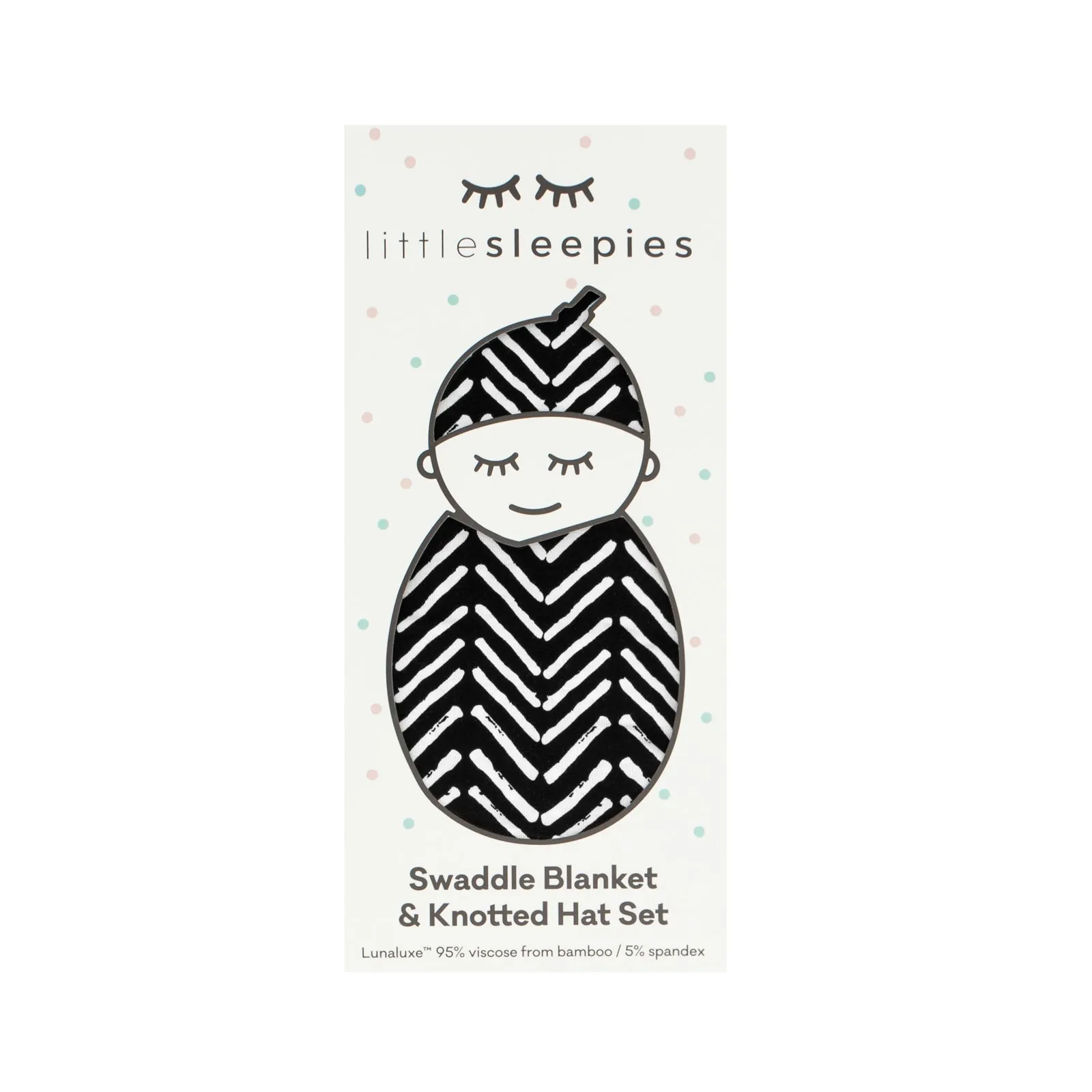 Monochrome Chevron Swaddle & Hat Set