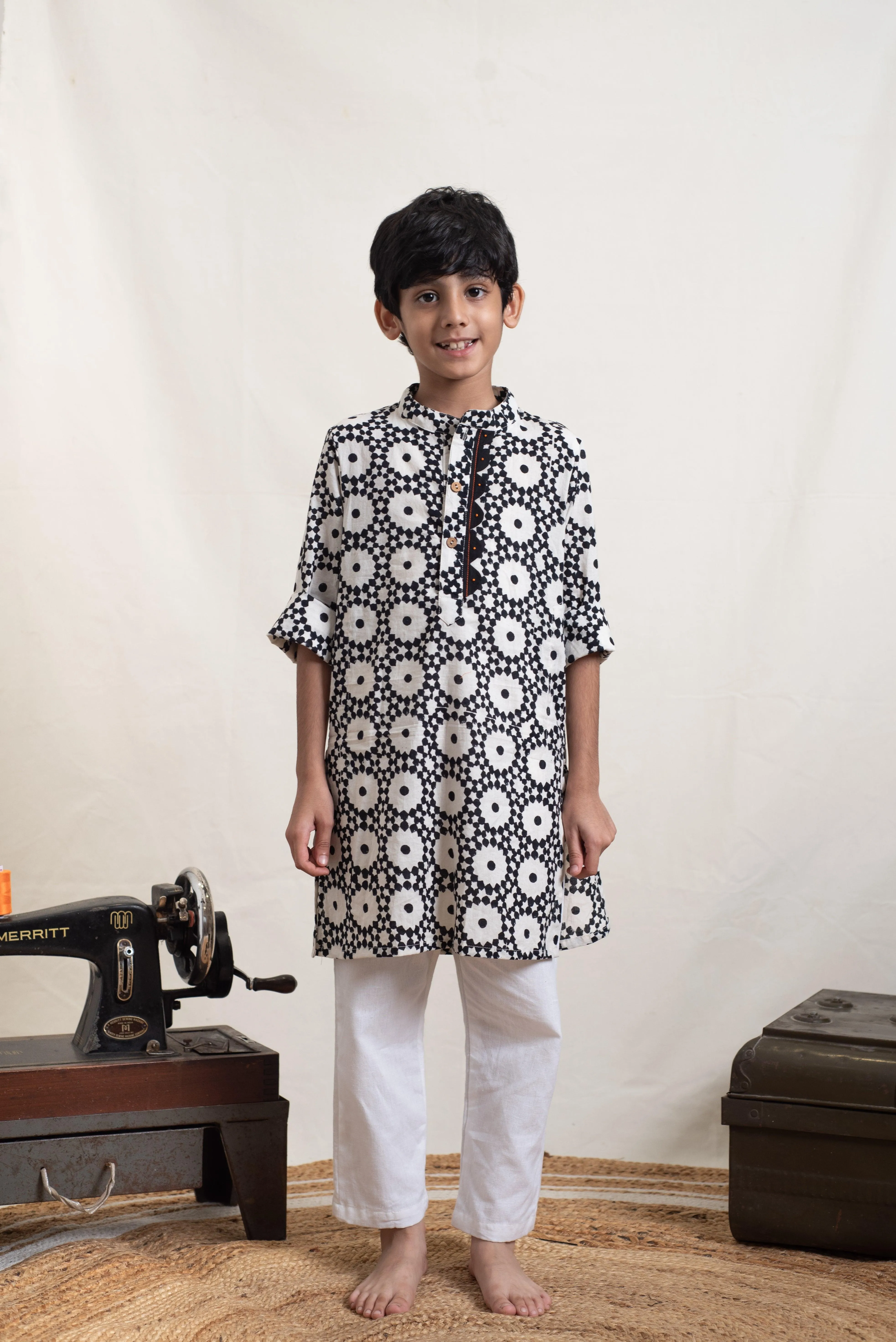 Monochrome Kurta Set