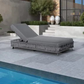 Monterrey Rope Sun Lounger in Grey