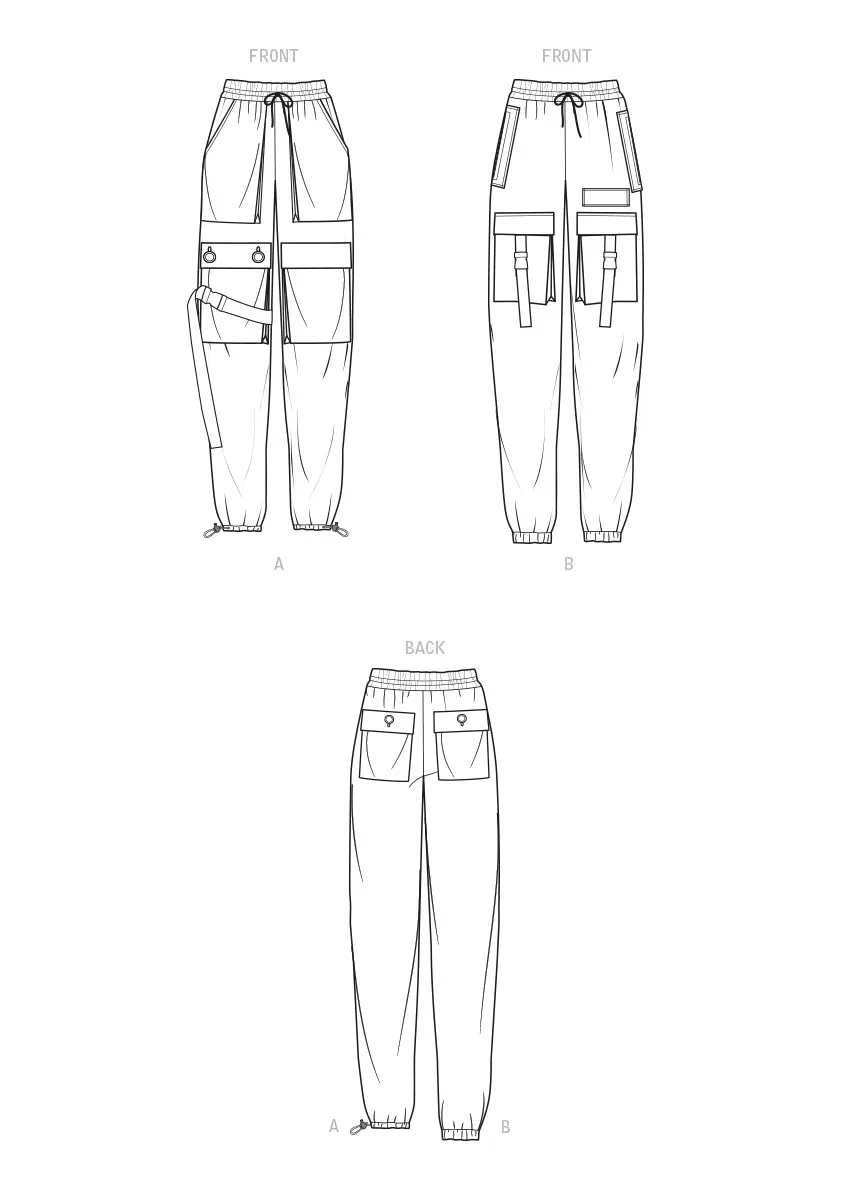 New Look Sewing Pattern 6745 Men's and Misses' Cargo Pants