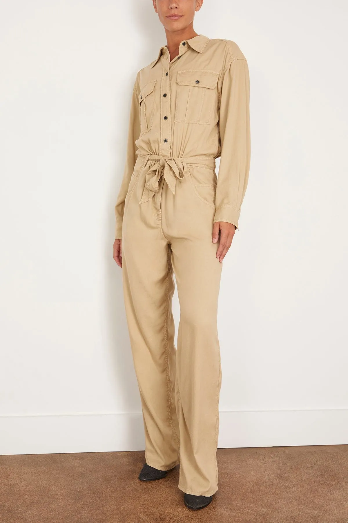 Paige Jumpsuit in Light Khaki