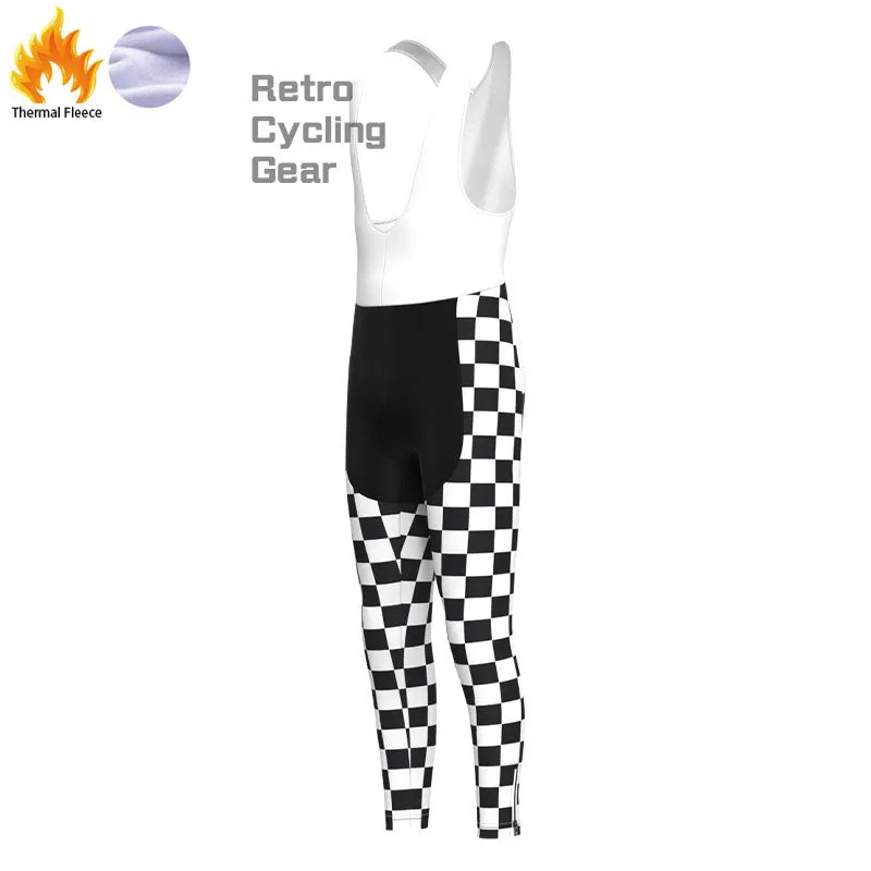 Peugeot Black-Dot Fleece Retro Cycling Pants