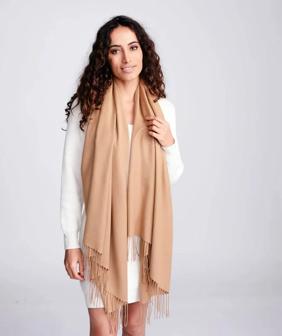 Pia Rossini Pashmina Scarf in Taupe