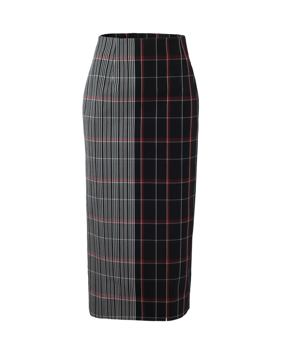 Plaid Pencil Skirt