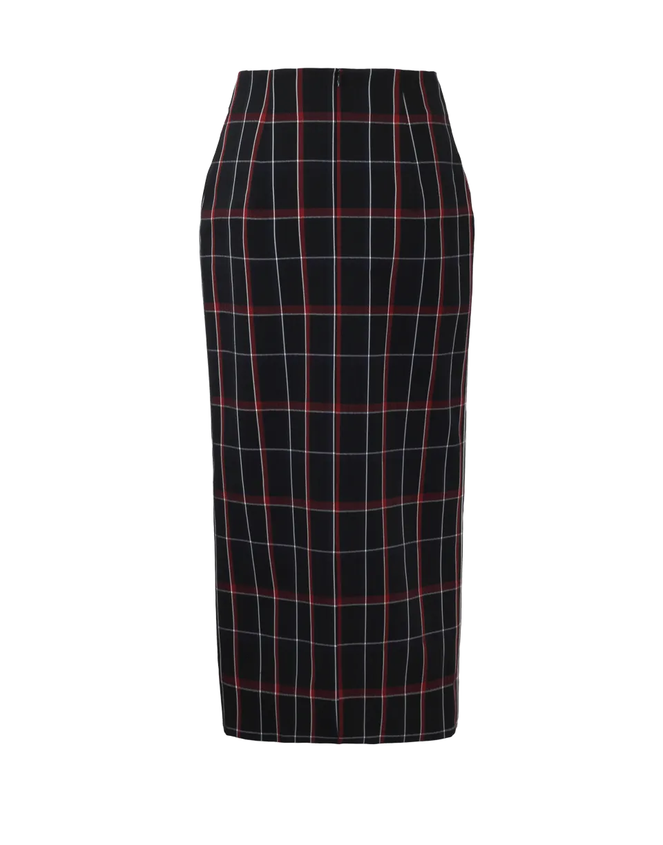 Plaid Pencil Skirt