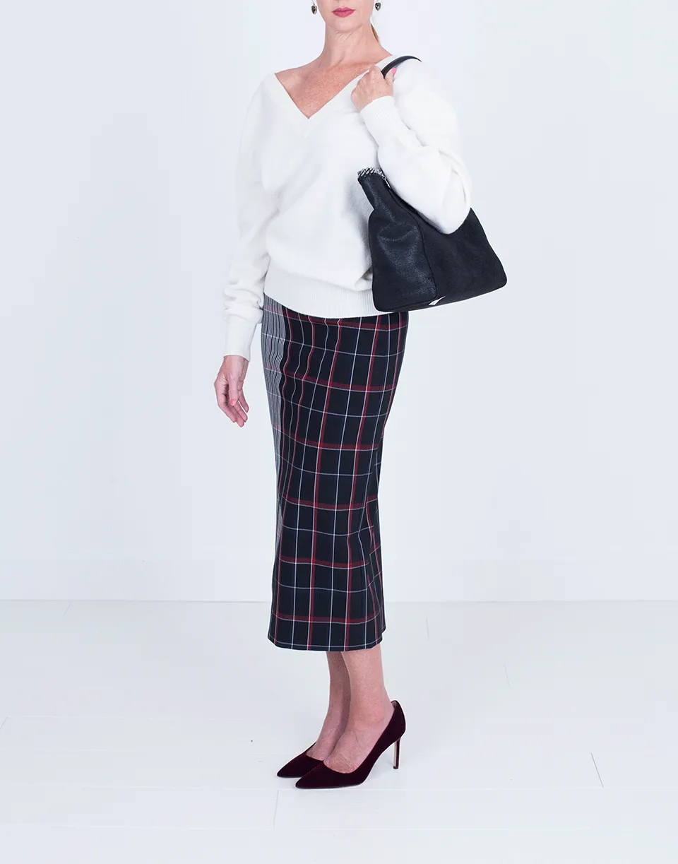 Plaid Pencil Skirt