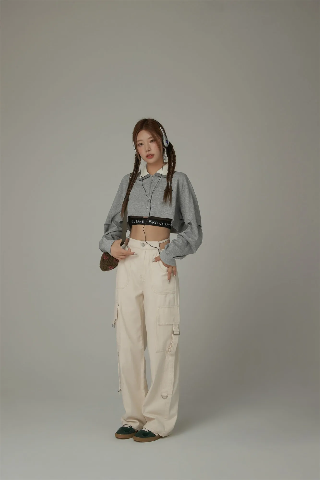 Pocket Straps Cargo Wide Pants