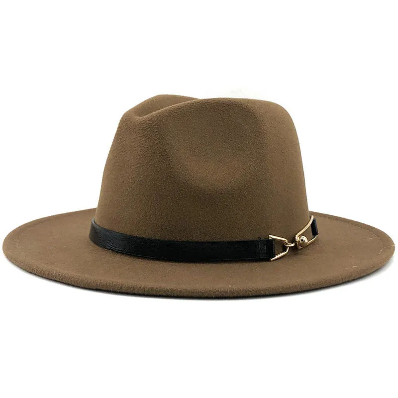 Popular Fedora British Vintage Top Fashion Ladies Woolen Hat