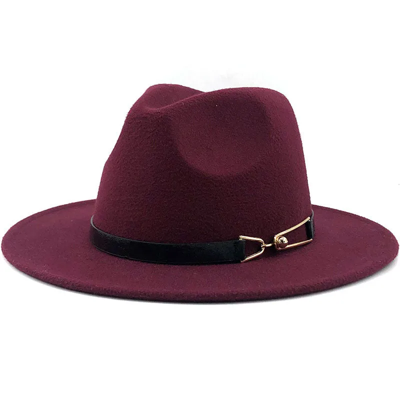 Popular Fedora British Vintage Top Fashion Ladies Woolen Hat