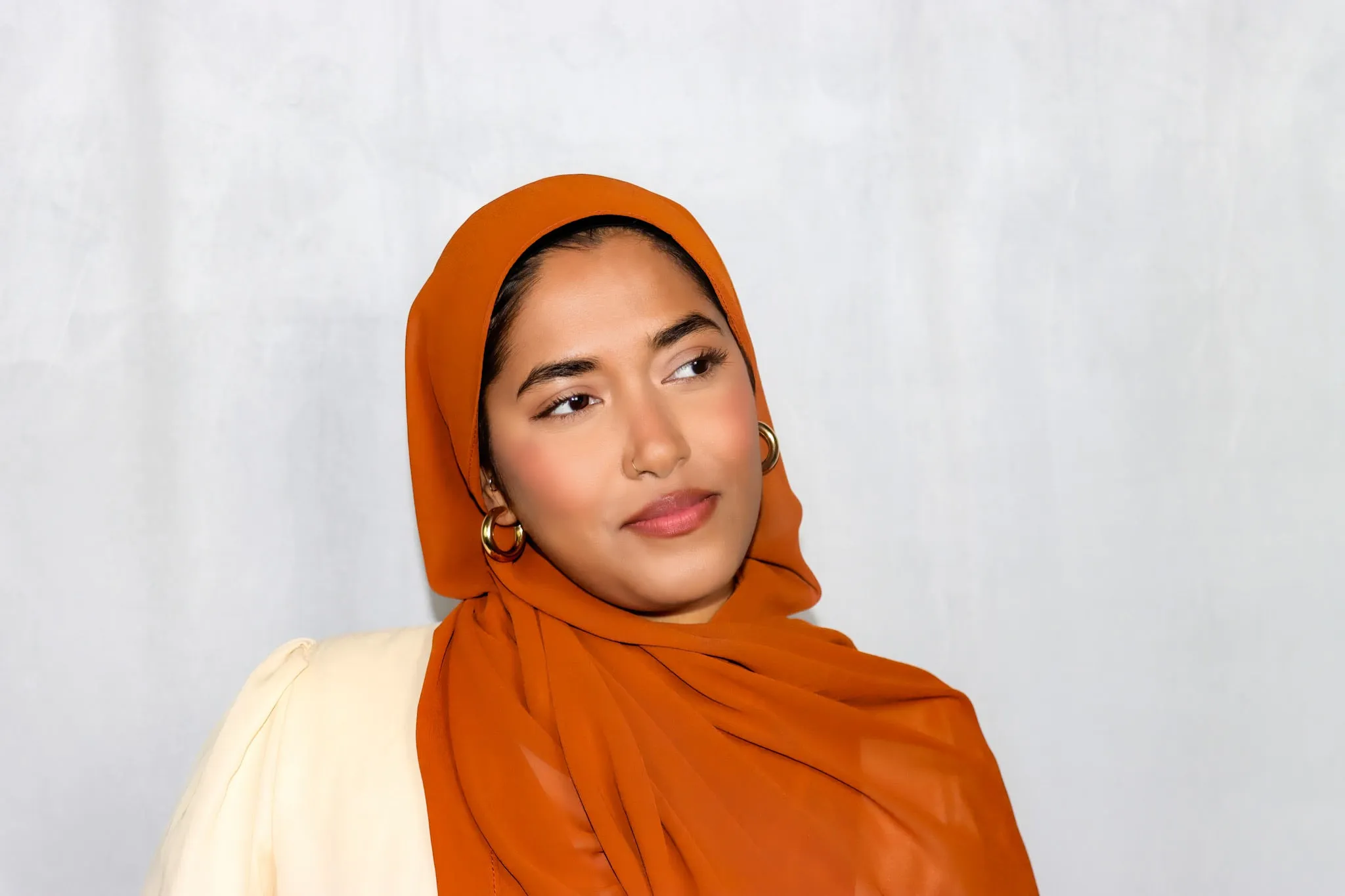 Premium Chiffon Burnt Orange Hijab