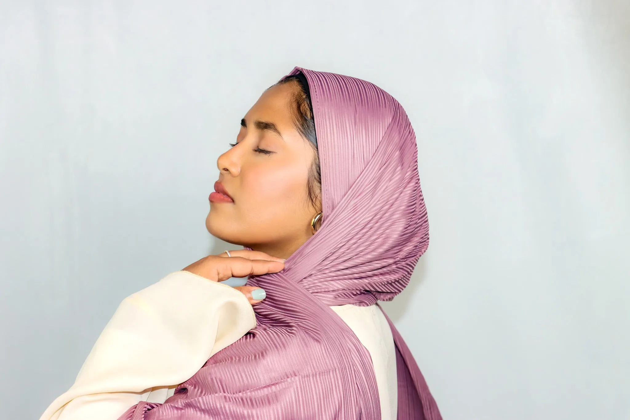 Premium Ribbed Jersey Dusty Pink Hijab