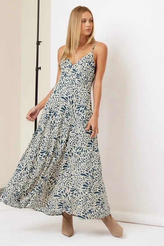 Printed Maxi Dress with Pockets