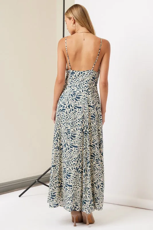 Printed Maxi Dress with Pockets