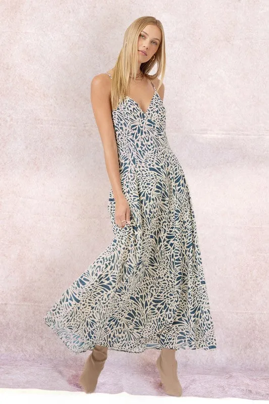 Printed Maxi Dress with Pockets