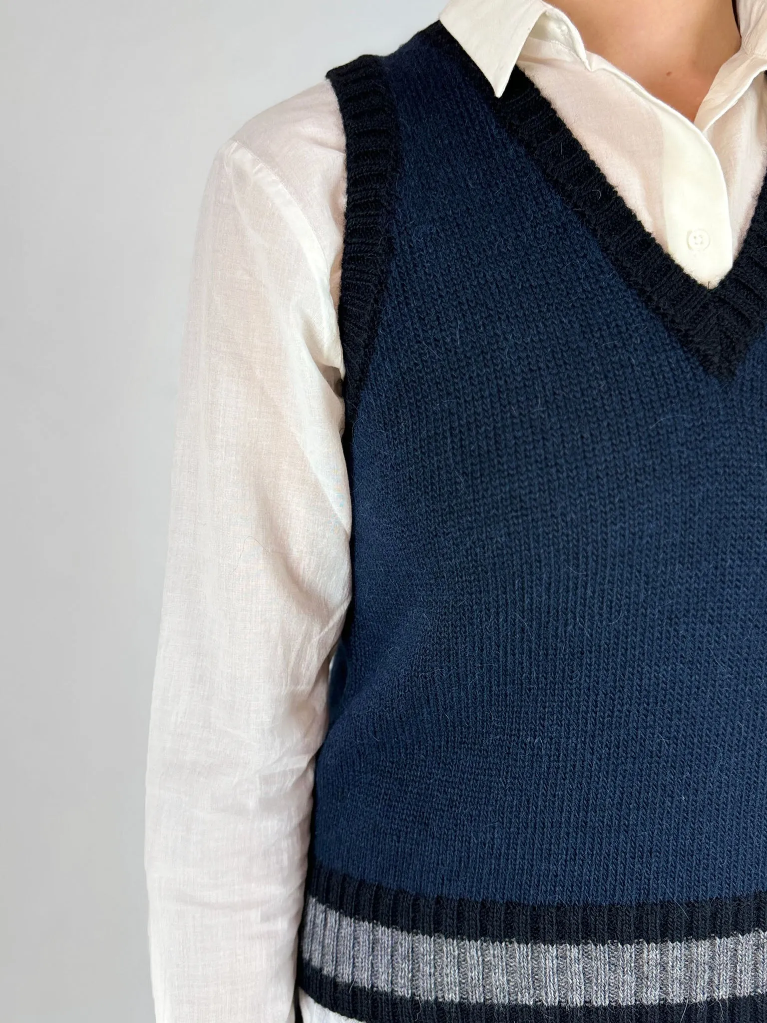 Pumo V-Neck Knitted Vest - 2 Colours