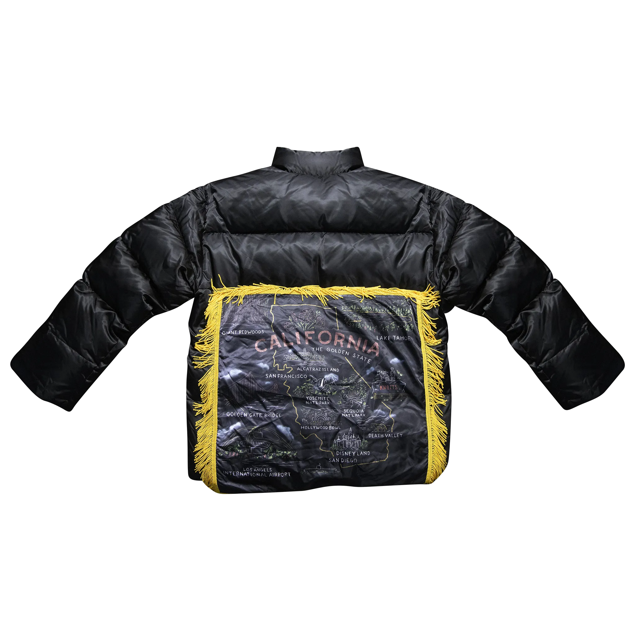 "California" Removable Patch Puffer Jacket