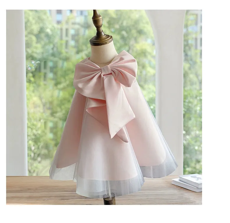 "Farah" Elegant Pink Blush Party Dress - 12 Months-7 Years