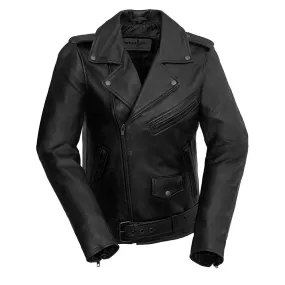 Rebel Womens Leather Jacket Black