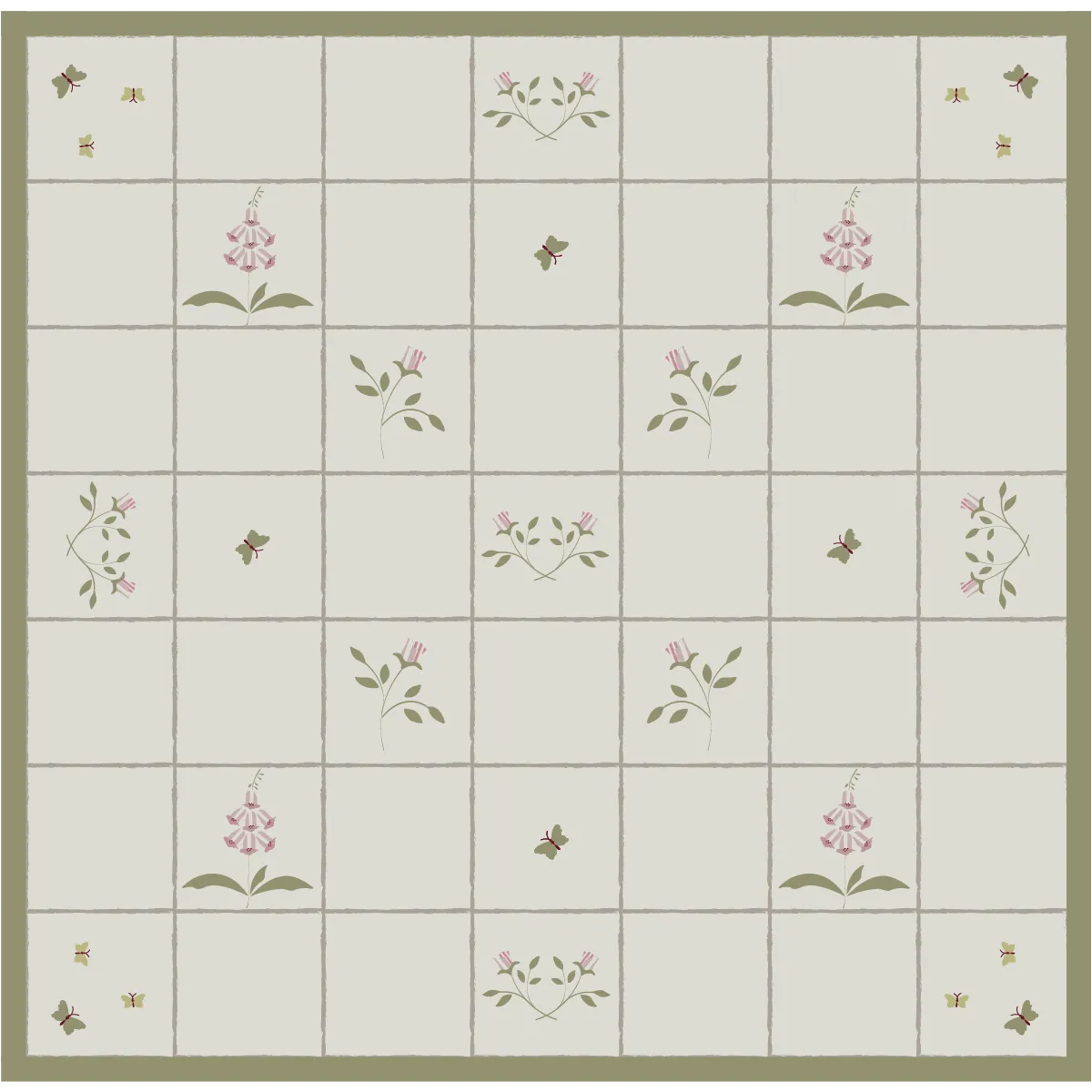 Rose &amp; Foxglove Rustic Linen Quilt - King Size