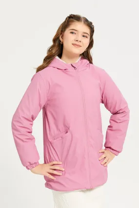 Senior Girls Pink Hooded Jacket