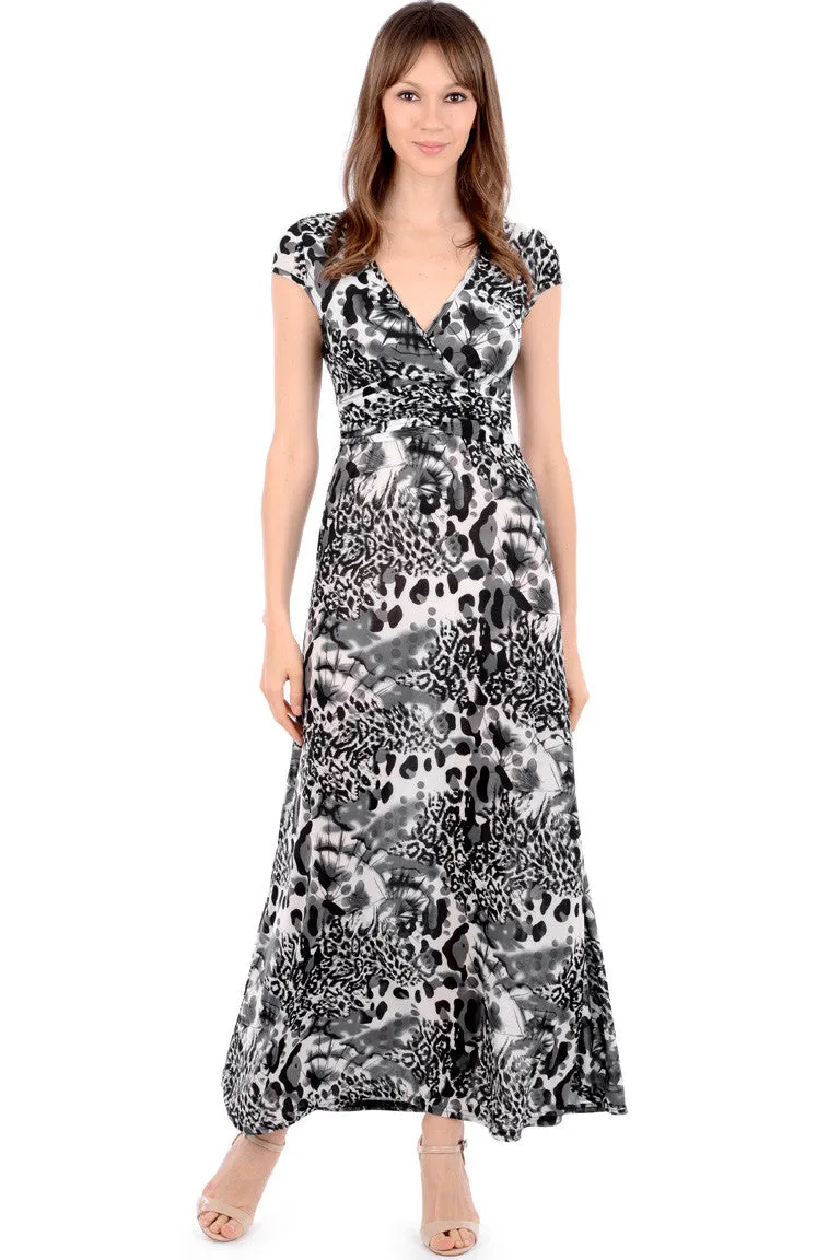 Silk Look Printed Maxi Dress