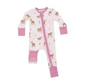 Soft Deer Two Way Zipper Romper