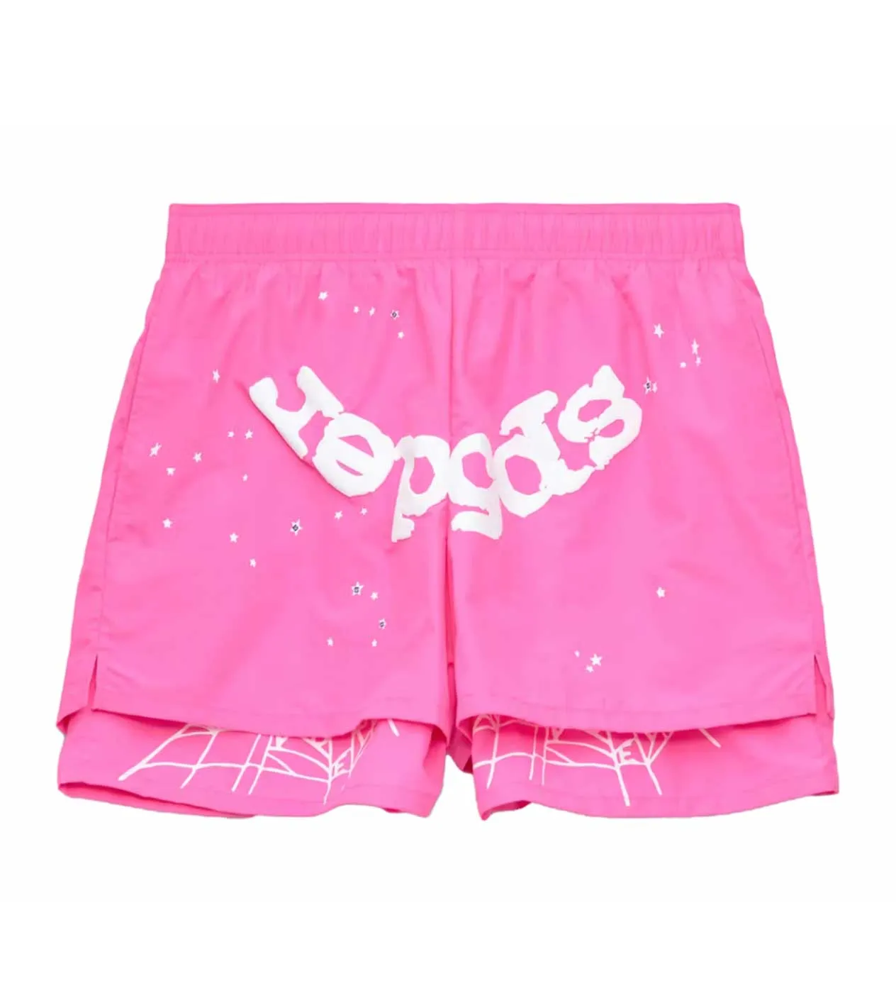 Sp5der Pink OG Web Double Layer Short