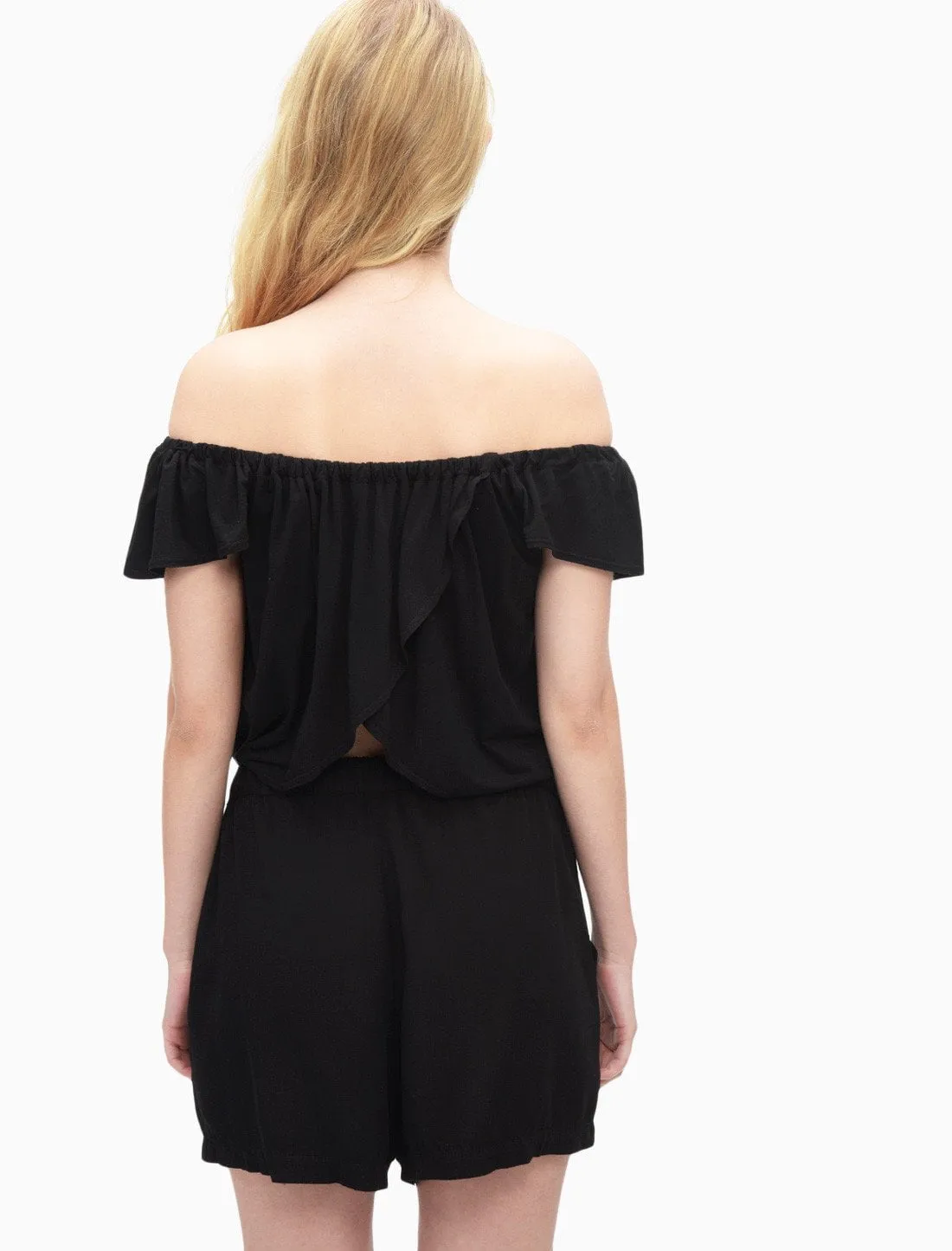 Splendid - Off Shoulder Romper Black