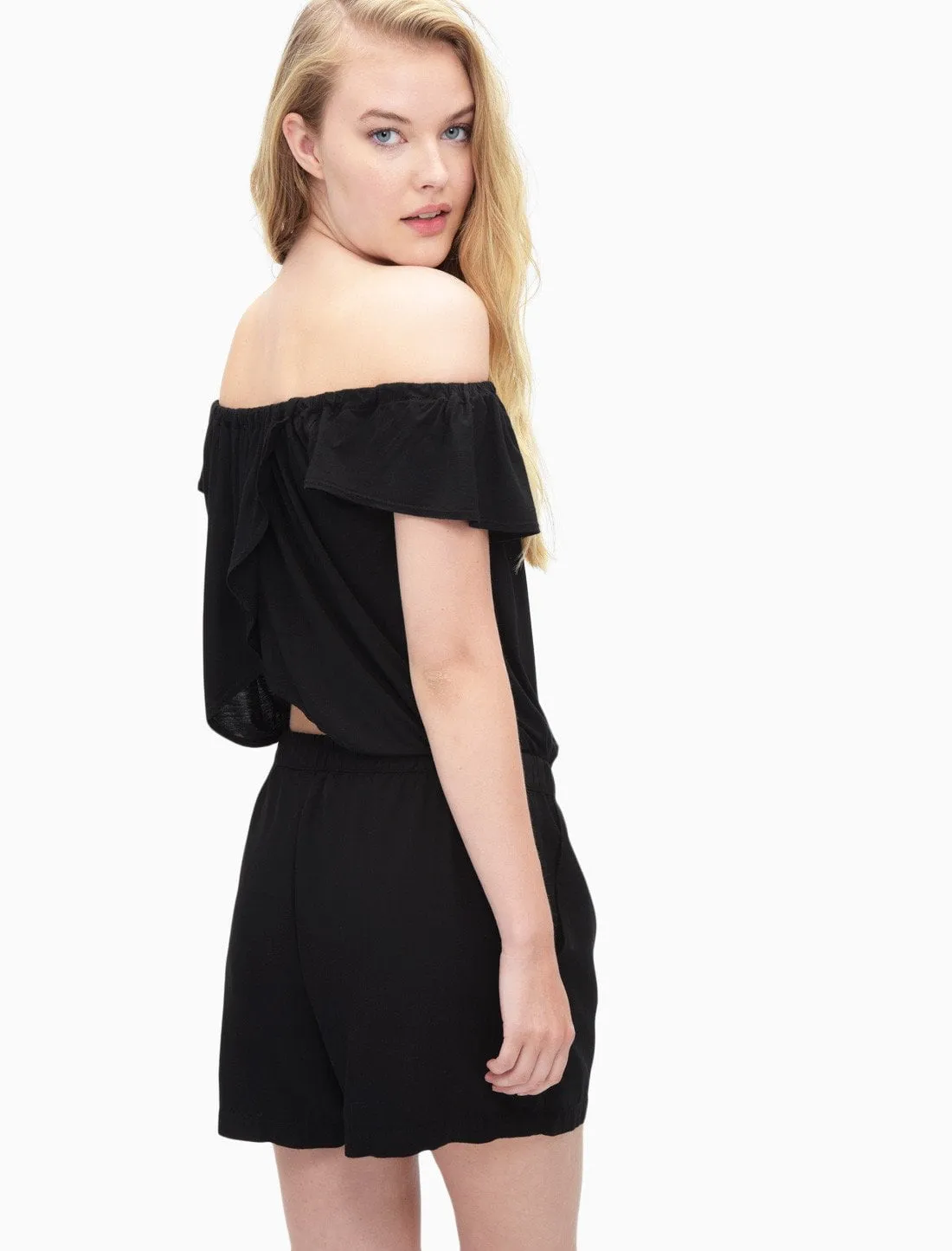 Splendid - Off Shoulder Romper Black