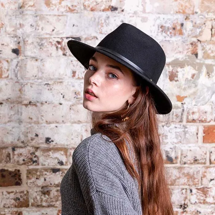 Stanton Eloise Premium Felt Fedora - Black