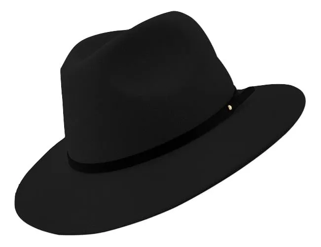 Stanton Eloise Premium Felt Fedora - Black