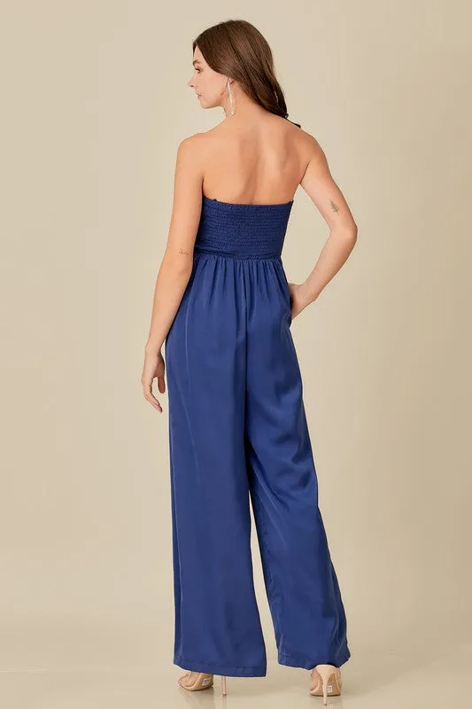 Strapless Top Detailed Jumpsuit