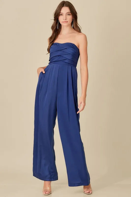 Strapless Top Detailed Jumpsuit