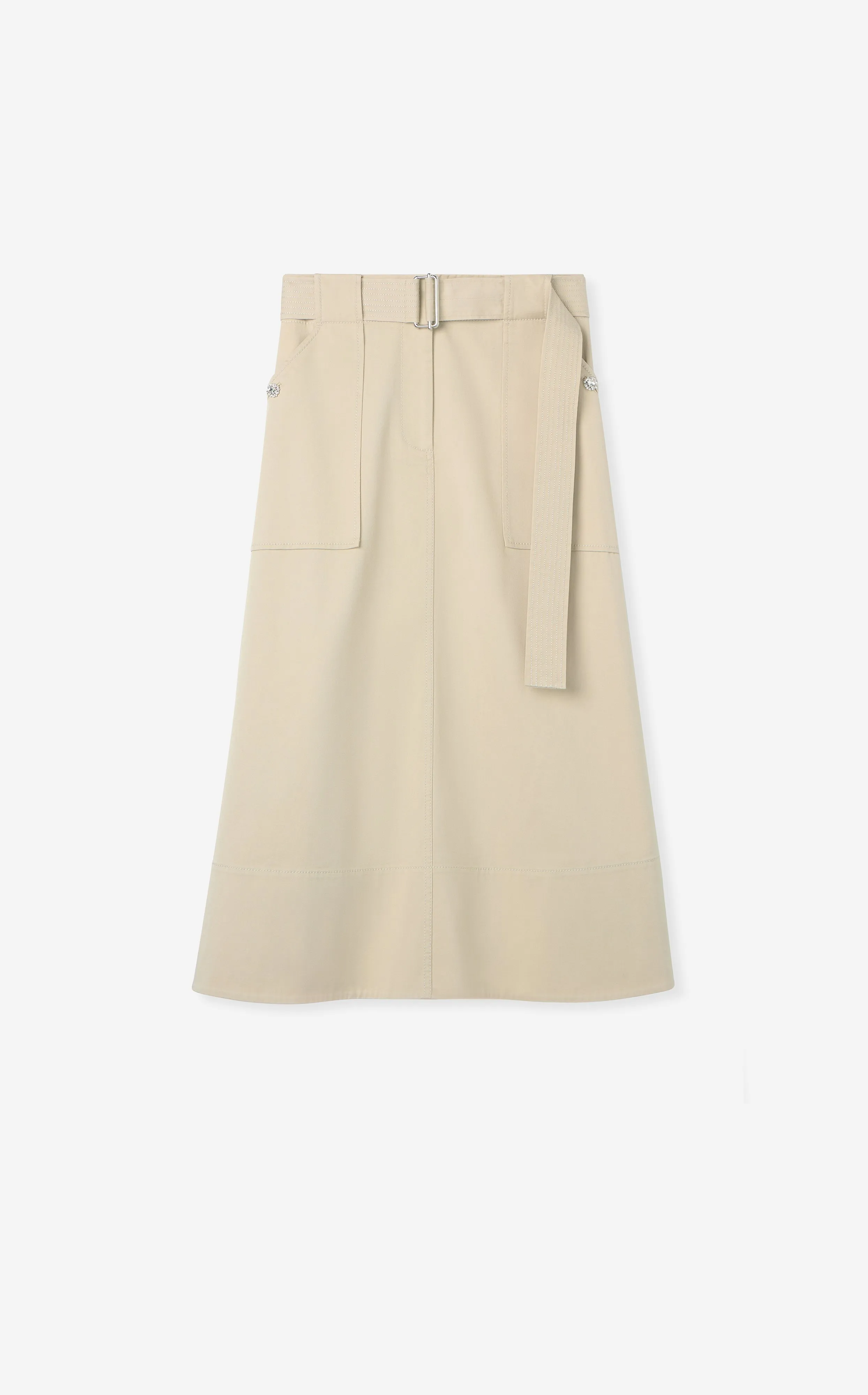 Stretch Cotton Canvas Skirt